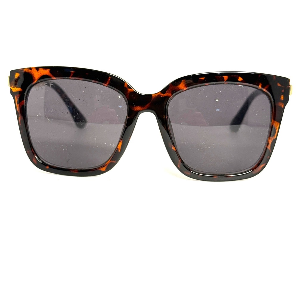 DIFF Eyewear Bella Tortoise Gold Square Sunglasses BELLA TO-GR187 54-19-145